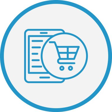 Çevrimiçi Dükkan Hattı Mavi Çember