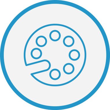 Boya Çizgisi Mavi Çember