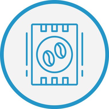 Kahve Fasulyeleri Mavi Çember