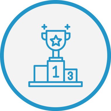 Yarışma Çizgisi Mavi Çember