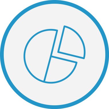 Turta Grafik Çizgisi Mavi Çember