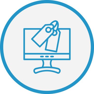 Etiketli Mavi Çember