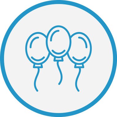 Balonlar Mavi Çember