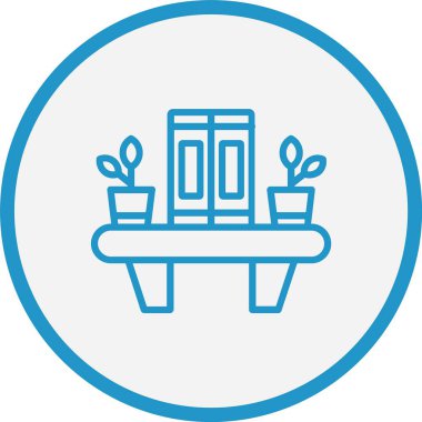 Kitaplık Satırı Mavi Çember