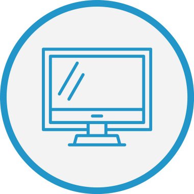 Bilgisayar Çizgisi Mavi Çember