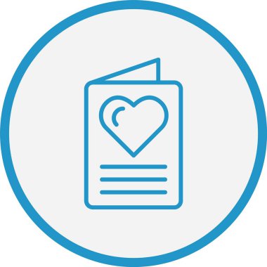 Tebrik kartı çizgisi Mavi Çember