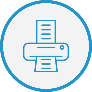 yazıcı Satırı Mavi Çember