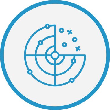 Radar Çizgisi Mavi Çember