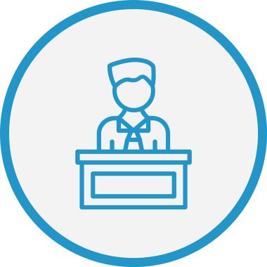 Patron Satırı Mavi Çember