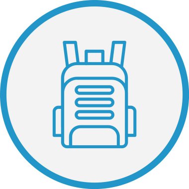 Sırt Çantası Çizgisi Mavi Çember