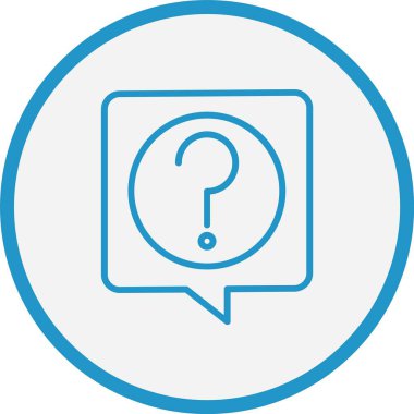 Soru Çizgisi Mavi Çember