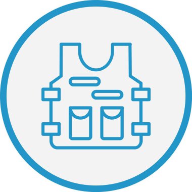 Yelek Çizgisi Mavi Çember