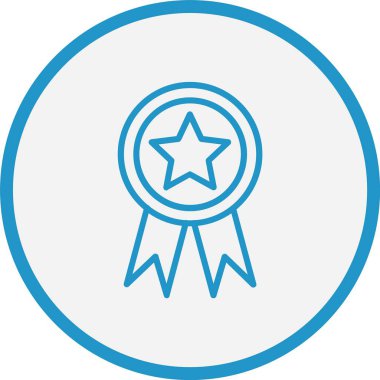 Rozet Çizgisi Mavi Çember