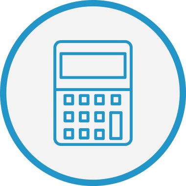 Hesap Makinesi Mavi Çember