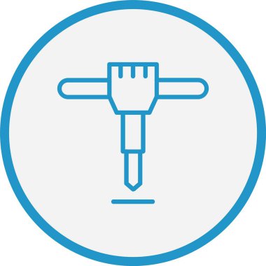 Matkap Çizgisi Mavi Çember