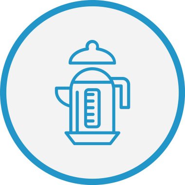 Çaydanlık Çizgisi Mavi Çember