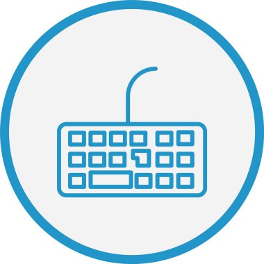 Klavye Çizgisi Mavi Çember