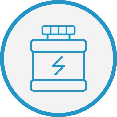 Protein Çizgisi Mavi Çember