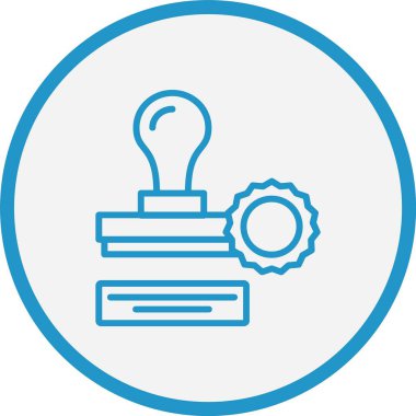 Damga Çizgisi Mavi Çember