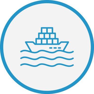 Kargo Gemisi Hat Mavi Çember