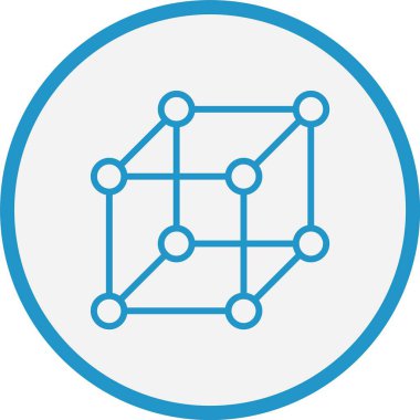 Küp Çizgisi Mavi Çember