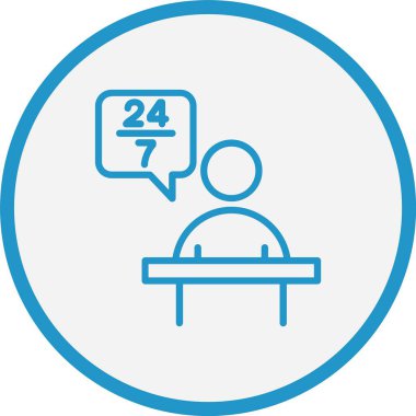 Müşteri Hizmetleri Mavi Çember