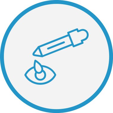 Göz damlası Çizgisi Mavi Çember