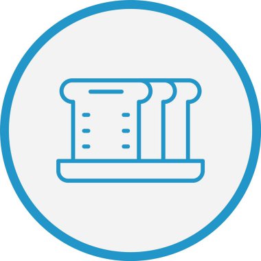 Düz Ekmek Çizgisi Mavi Çember