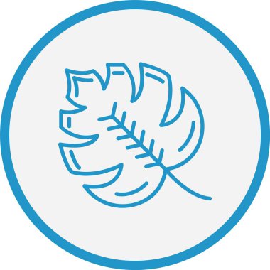 Yaprak Çizgisi Mavi Çember