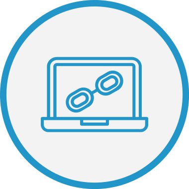 Bağlantı Çizgisi Mavi Çember