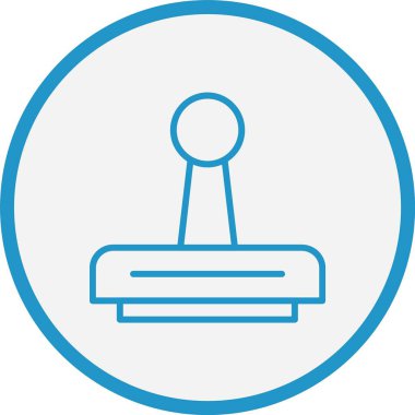 Lastik Damga Çizgisi Mavi Çember