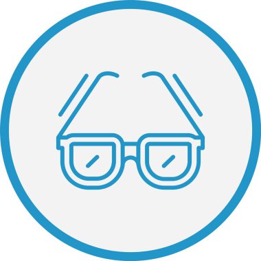 Güneş Gözlüğü Çizgisi Mavi Çember