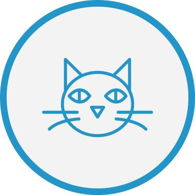 Siyah Kedi Çizgisi Mavi Çember