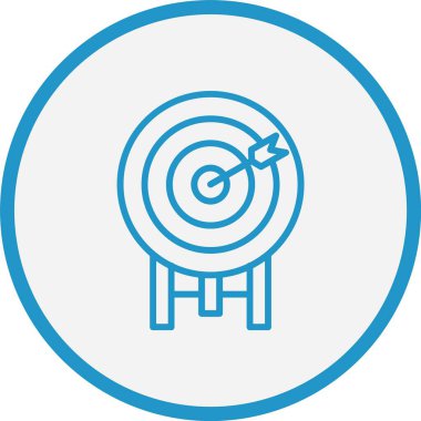 Dartboard Çizgisi Mavi Çember