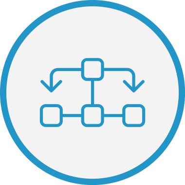 Akış Çizelgesi Mavi Çember