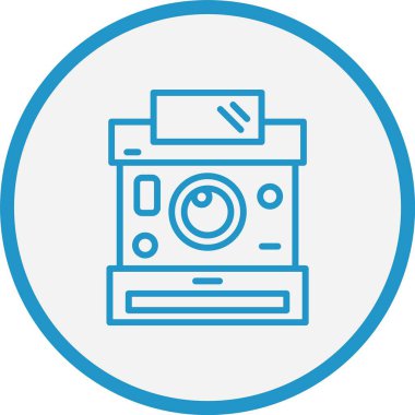 Anında Kamera Çizgisi Mavi Çember