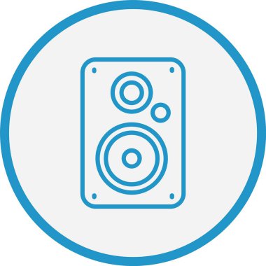 Hoparlör Satırı Mavi Çember