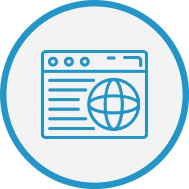 Web Tarayıcı Satırı Mavi Çember