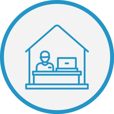 Ev Hattından Çalışma Mavi Çember