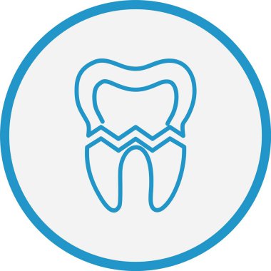 Kırık Diş Hattı Mavi Çember