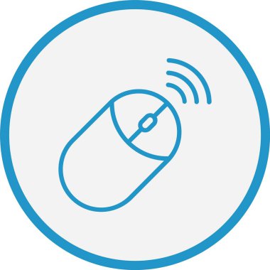 Bilgisayar Fare Çizgisi Mavi Çember