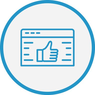 Memnuniyet Çizgisi Mavi Çember