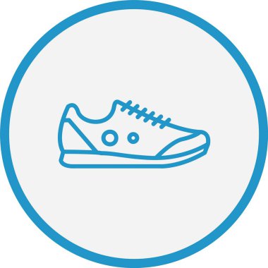 Spor Ayakkabı Çizgisi Mavi Çember