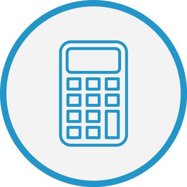 Hesap Makinesi Mavi Çember