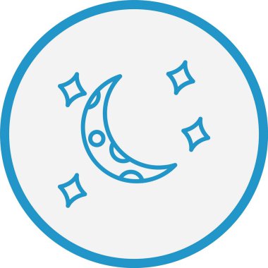 Ay Çizgisi Mavi Çember