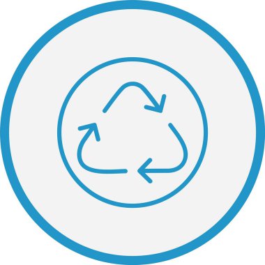 Geri Dönüşüm Çizgisi Mavi Çember