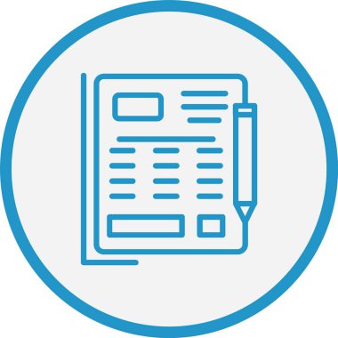 Madde Çizgisi Mavi Çember