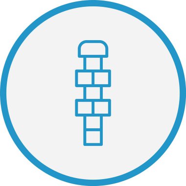 Seksek Çizgisi Mavi Çember