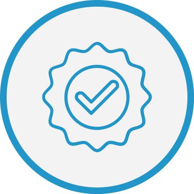 Kalite Çizgisi Mavi Çember