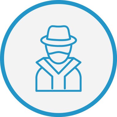 Casus Çizgisi Mavi Çember